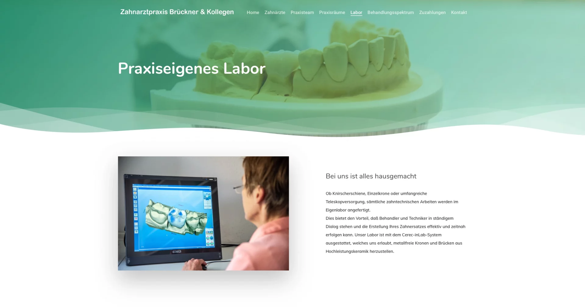 Zahnarztpraxis Brückner & Kollegen Webdesign