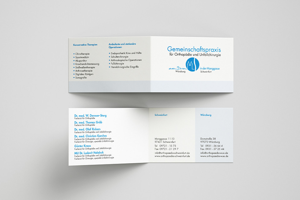 Gemeinschaftspraxis für Orthopädie und Unfallchirurgie Visitenkarte
